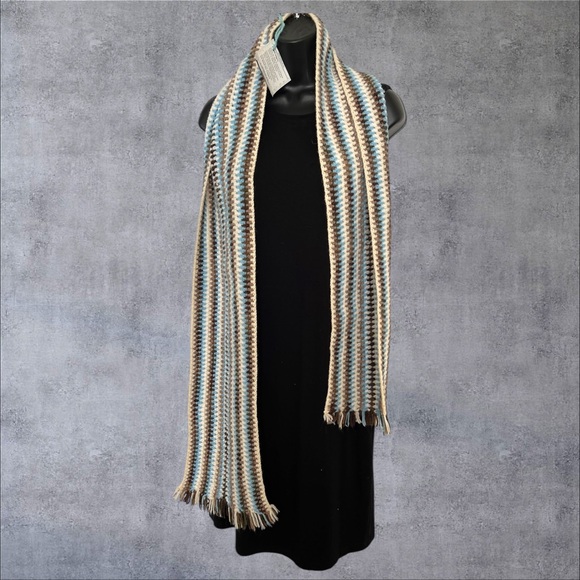 Crochet Multi color unisex scarf , handmade - Picture 2 of 5